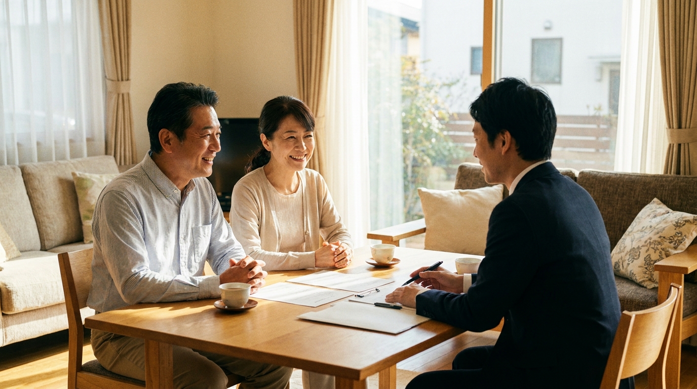司法書士に相談して安心する夫婦